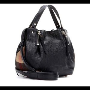 BURBERRY MAIDSTONE BRIT SM SATCHEL BLK LEATHER🦋